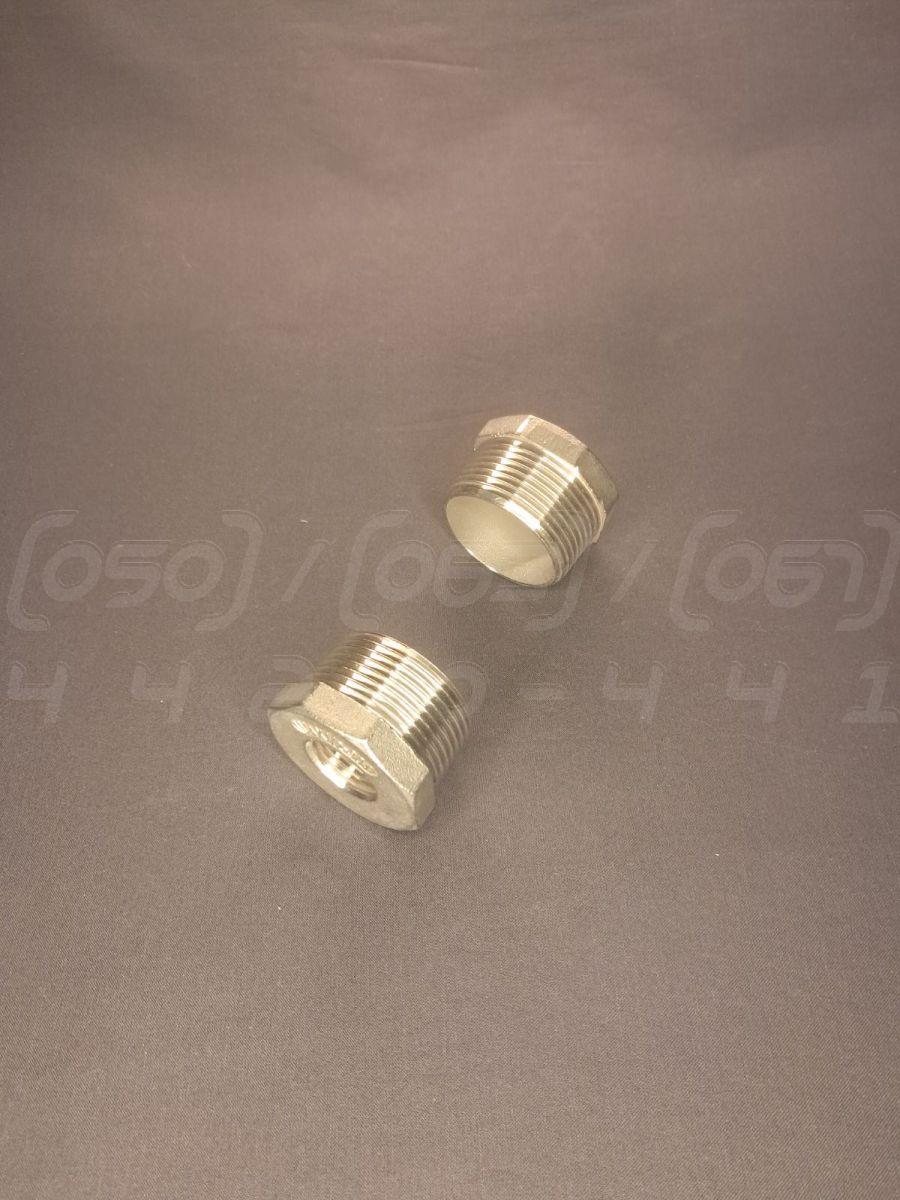 Футорка різьбова нержавіюча DN32x15 (1 1/4"x1/2") н/ж сталь AISI304, різьба BSPP, Class 150, лита, фото 1