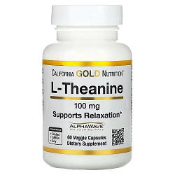 Амінокислоти California Gold Nutrition L-Theanine 100 mg (60 капсул.)