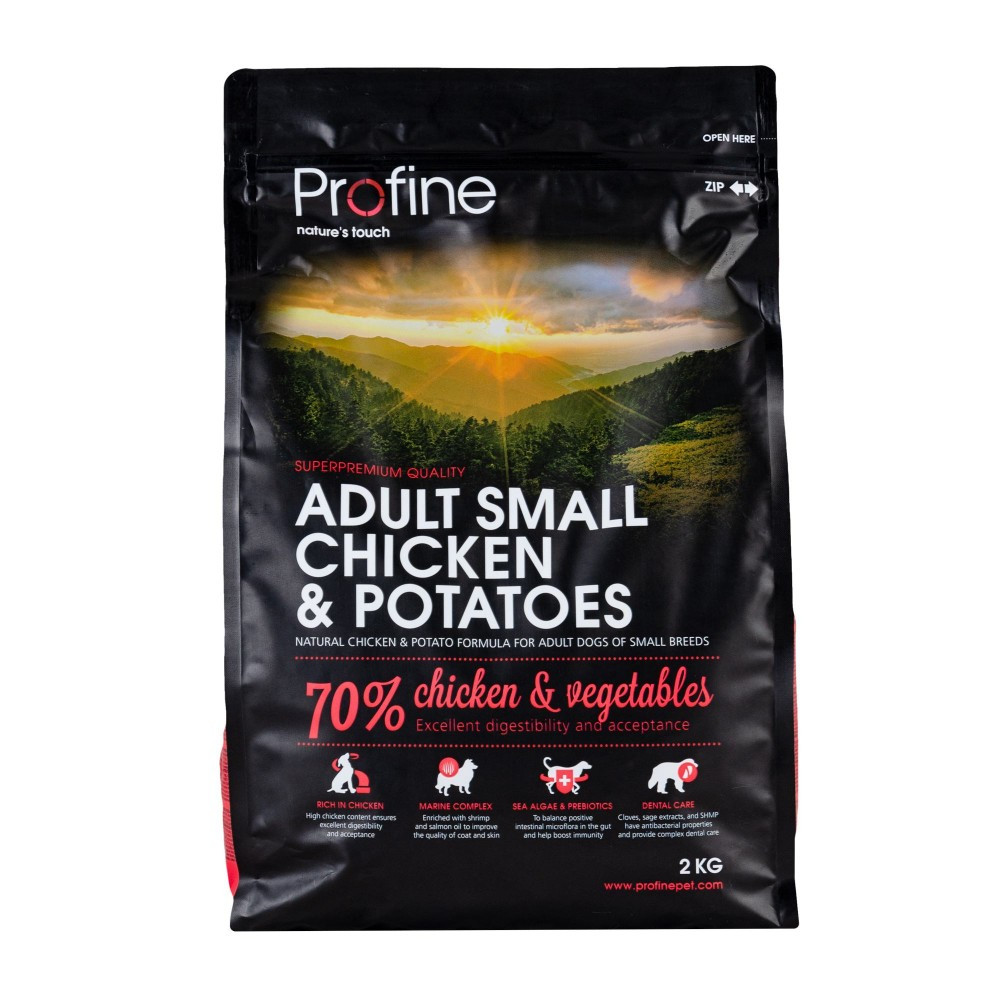Сухий корм для дорослих собак дрібних порід, з куркою та картоплею Profine Adult Small 2 кг