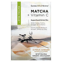 California Gold Nutrition, MATCHA ROAD, матча + витамин C и цитрусовый имбирь, 10 шт. Киев