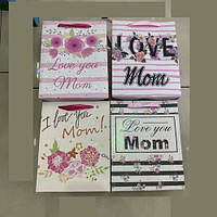 Пакет подарунковий паперовий L "Love Mom" 30*40*12см R91196-L, 4 шт. в уп. /360/ R91196-L ish