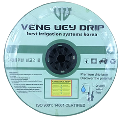 Крапельна стрічка щілинна 8mil-10 см-1000 м 1.8 L/h Veng Wey в-во Південна Корея для крапельного зрошення ( Венг-Вей )