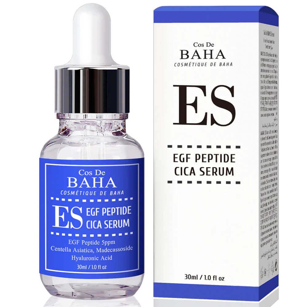 Омолоджувальна заспокійлива сироватка з EGF та пептидами Cos De Baha ES EGF Peptide Serum 30 мл