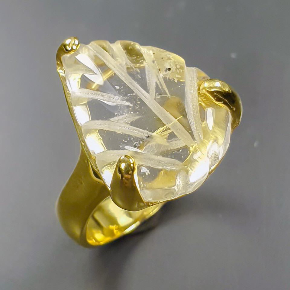 Купить Волосатик Рутиловый кварц серебряное кольцо, 2203КВ в Одессе от ...