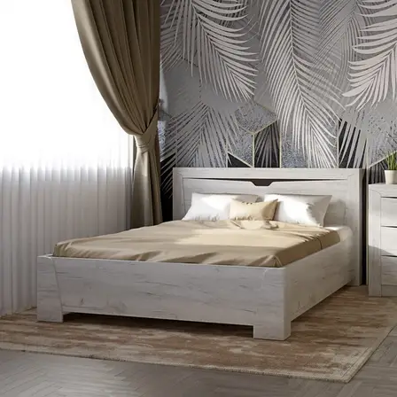 Ліжко двоспальне Ліберті-1400 Крафт білий, фото 2