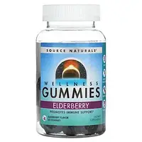 Source Naturals, Wellness Gummies, бузина, 60 жевательных таблеток Киев