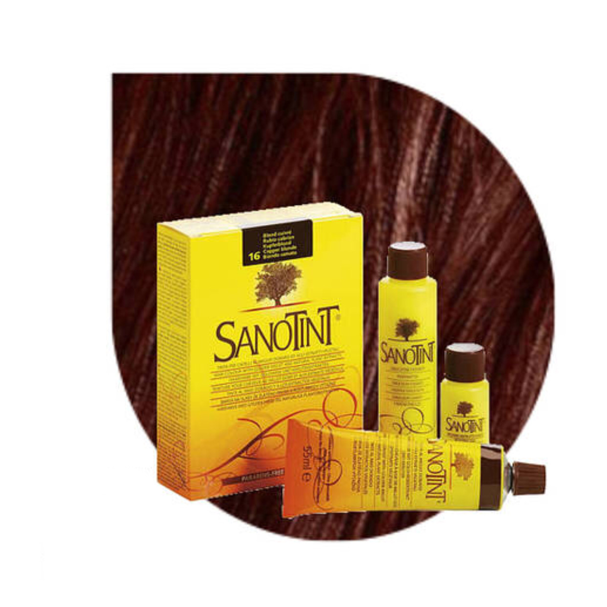 Органічна фарба для волосся Мідно-Русий №16 Санотінт Sanotint Вівасан Vivasan Switzerland Swiss 125мл