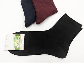 Шкарпетки жіночі середні Житомир Luxe бавовняні однотонні без резинки, розмір 36-40 12 пар/уп. асорті