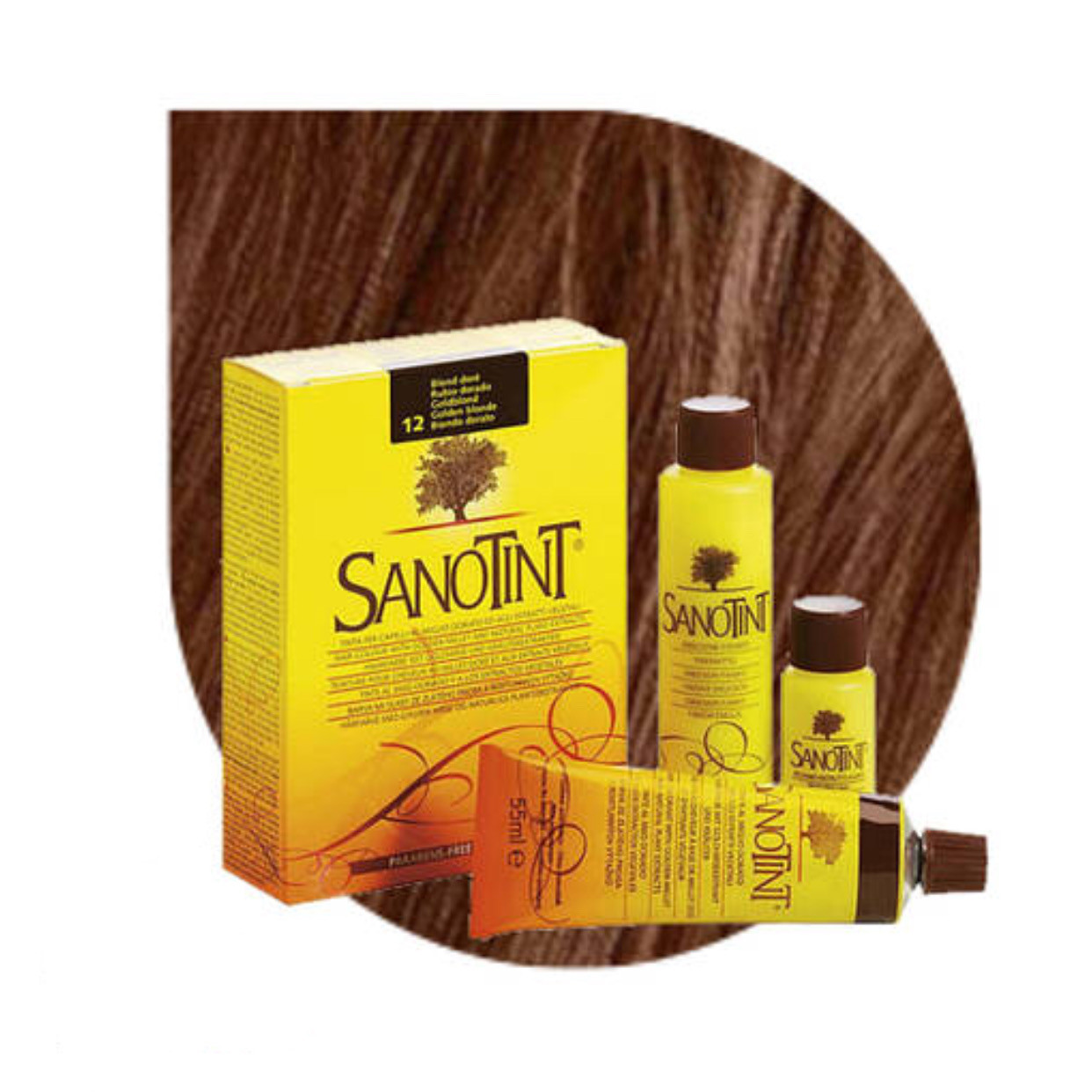 Органічна фарба для волосся Золотисто-Русий №12 Санотінт Sanotint Вівасан Vivasan Switzerland Swiss 125мл