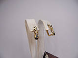 Золоті жіночі сережки з діамантами, вага 2,52 г., фото 2