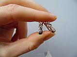Золоті жіночі сережки з діамантами, вага 2,52 г., фото 4