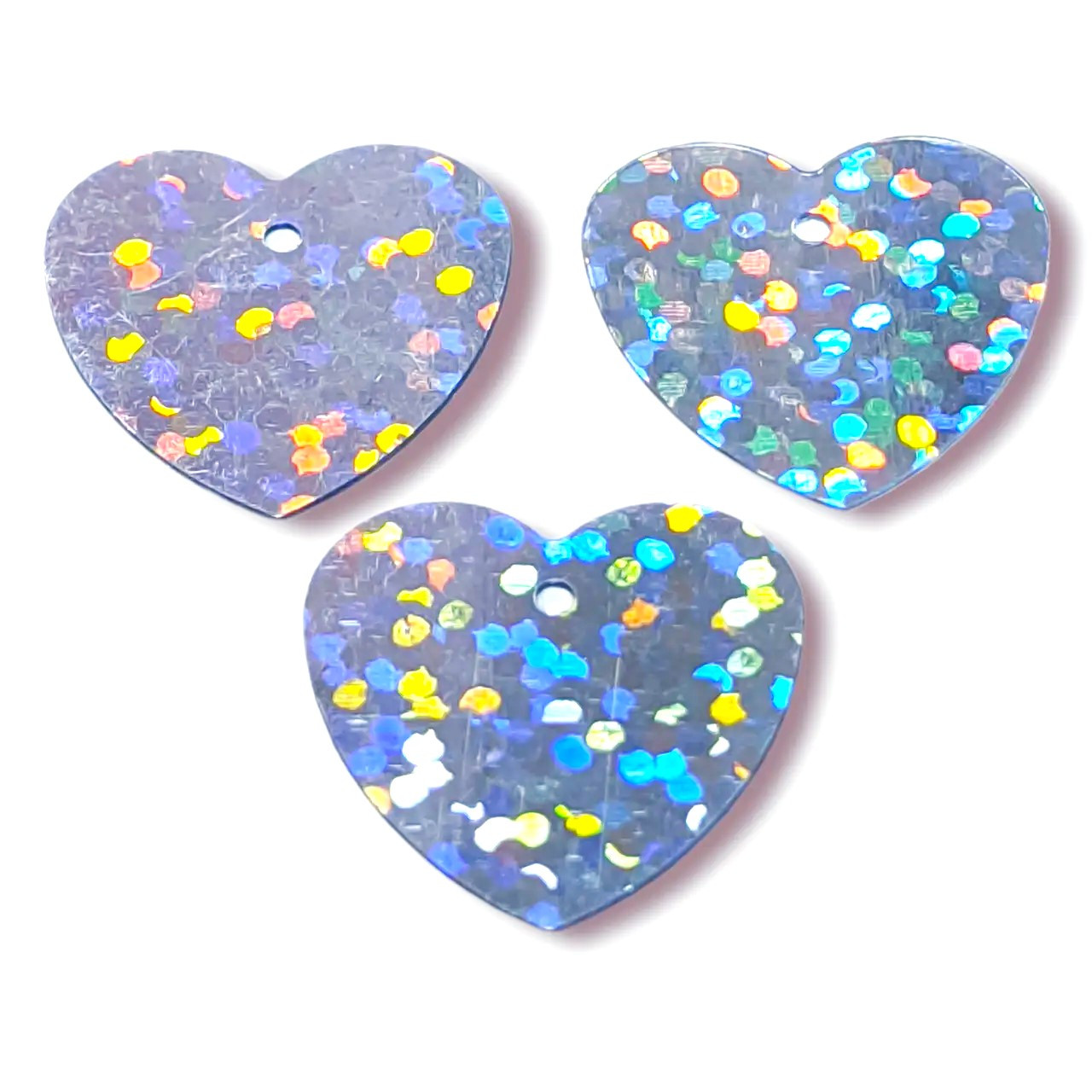 Паєтки серце 16х15 мм 25 г Срібло, фото 1