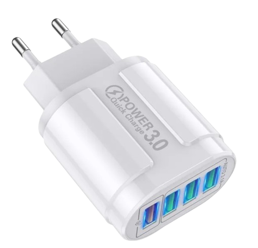 Блочок 4-портовий USB зарядний пристрій Швидка зарядка USLION 45 Вт