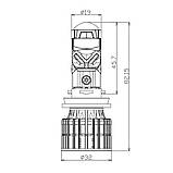 DECKER LED GL-01 (H11)(6000K)(12-24V)(2 ШТУКИ)(CANBUS), фото 3