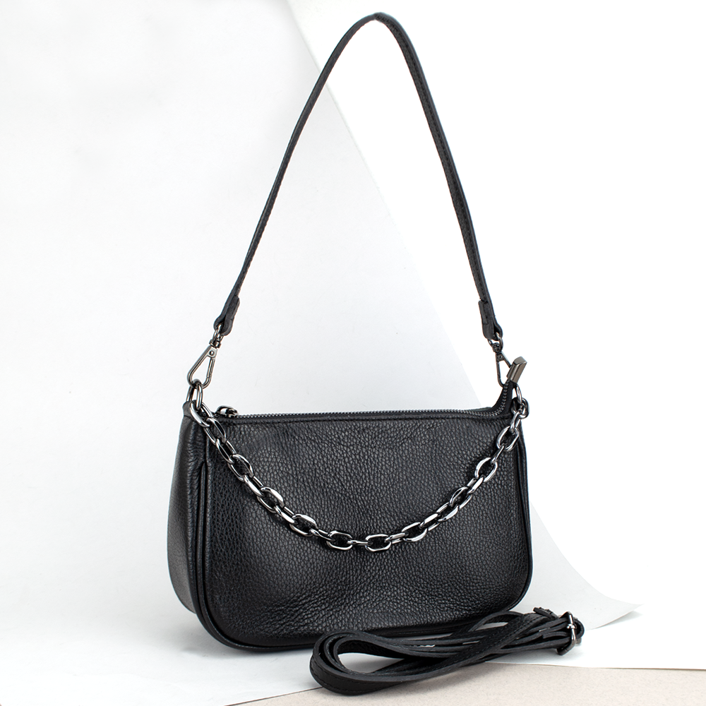 Сумка жіноча шкіряна кросободі Virginia Conti 8920 black чорна