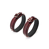 Фіксатори для стегон Liebe Seele Wine Red Thigh Cuffs L Size, фото 4