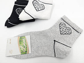 Шкарпетки жіночі середні Житомир Luxe бавовняні з сецем. висока резинка, розмір 36-40 12 пар/уп. асорті