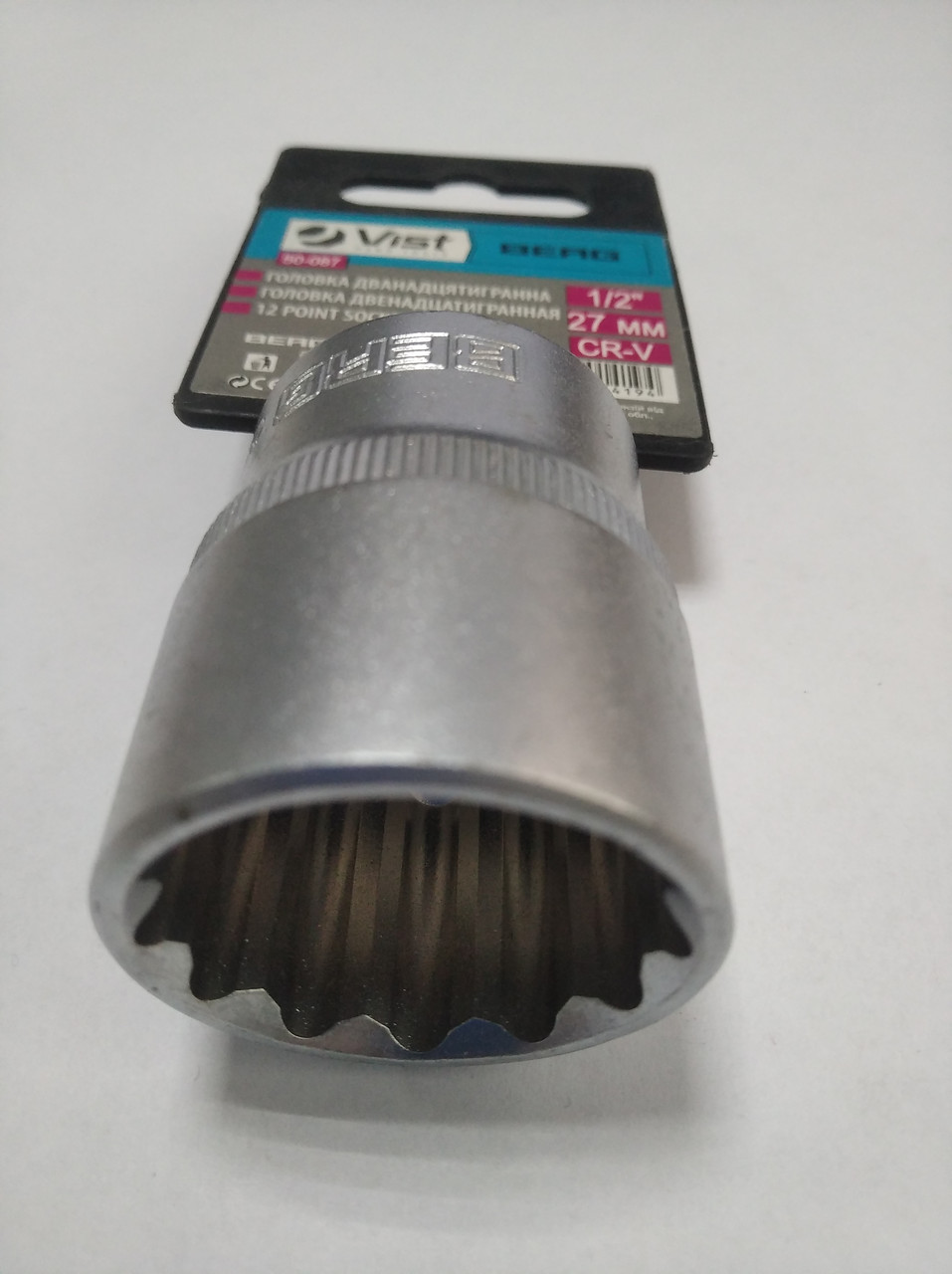 Головка дванадцятигранна Cr-V, 1/2", 27 мм Berg | 50-087