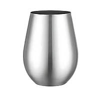 Металлический стакан чашка 500 мл. серебро из нержавеющей стали REMY-DECOR