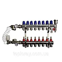 Коллектор для теплого пола в сборе на 8 выходов KOER(Чехия)