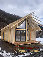 Будинок з клеєного смерекового брусу 180х200мм площею 62,71м2 від Thermowood Production. Відео