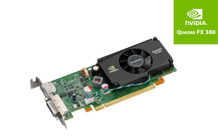 Відеокарта NVIDIA Quadro FX 380 LP/512 MB GDDR3, 64-bit/DVI, DP/Низький профіль