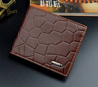 Мужской кошелек портмоне классический экокожа Светло-коричневый Toyvoo Чоловічий гаманець портмоне класичний