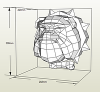 PaperKhan конструктор из картона 3D фигура собака пёс Паперкрафт Papercraft подарочный набор сувернир игрушка