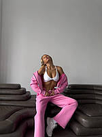 Костюм жіночий з флісом рожевий LaLa