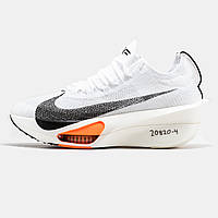 Мужские кроссовки Nike Air Zoom AlphaFly 3 White Black Orange, белые кроссовки найк аир зум альфафлай 3