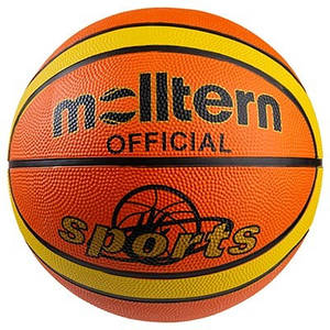 М'яч баскетбольний гумовий No7, Molltern Official Sport жовтогарячий