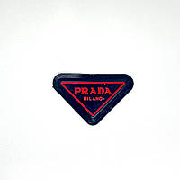 Нашивка Prada Прада 62х40 мм (черная/красная)