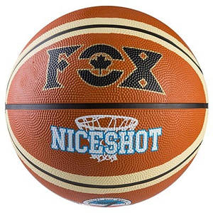 М'яч баскетбольний FOX NiceShot, жовтогарячий зі смугою