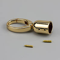 Карабин-ручкодержатель для сумки 15 мм Золото