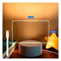 Светодиодный светильник Infinity Note Board Creative LED Night Light Transparent (Уцененный)