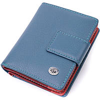 Невеликий вертикальний жіночий гаманець із натуральної шкіри ST Leather Бірюзовий Toyvoo