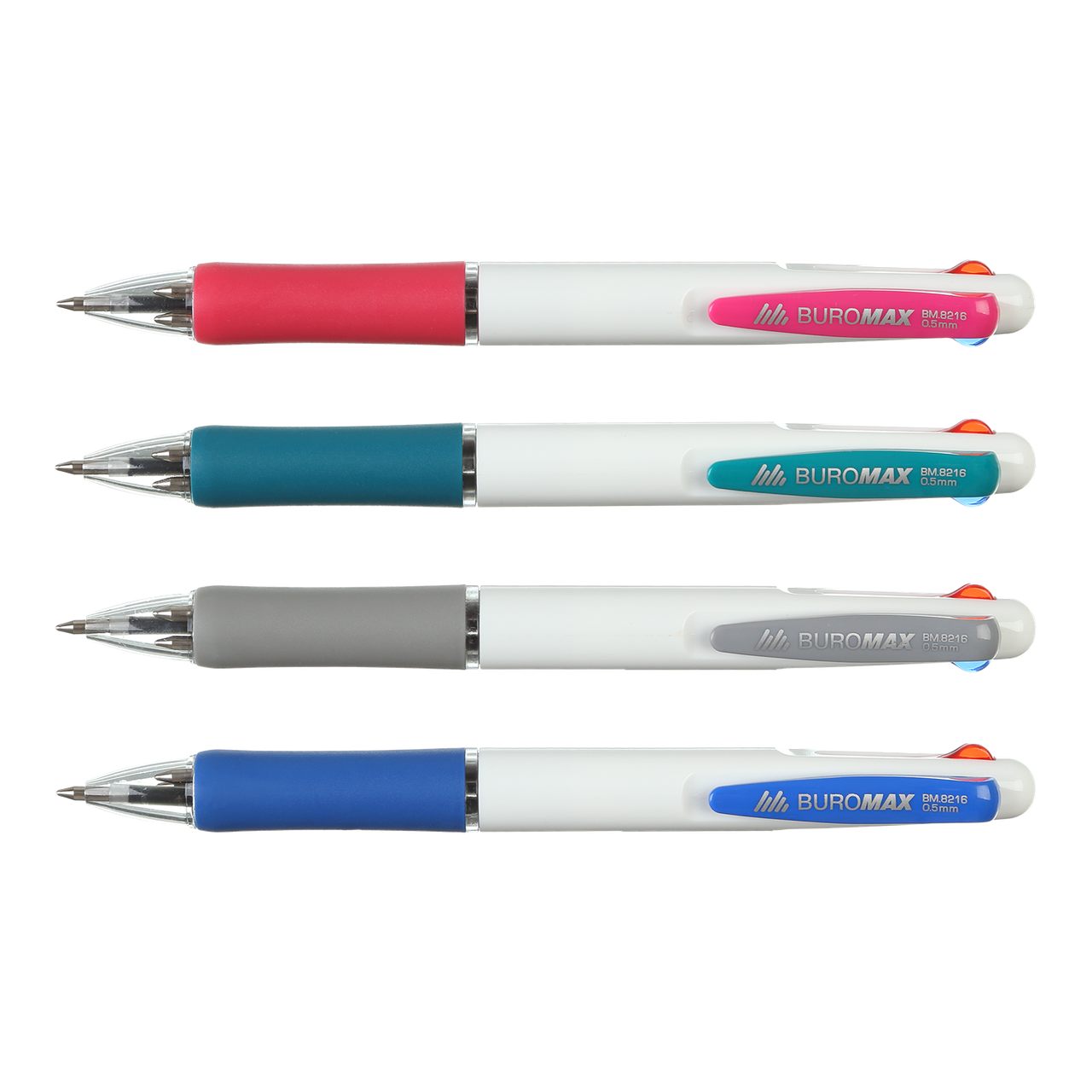 Ручка кулькова автоматична 3 в 1, синій, чорний, червоний