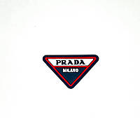 Нашивка Prada Прада 47х30 мм (черная/красная)