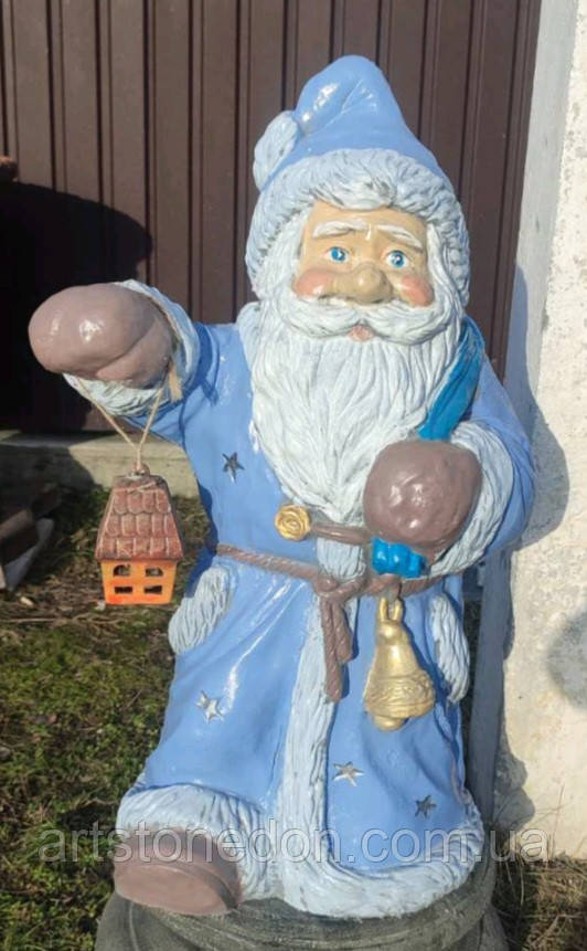 Скульптура садова Дід Мороз 75 см бетон, фото 1