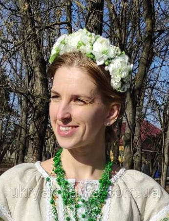 Розкішний віночок "Весняні троянди"