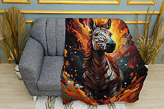 Плед «Ескіз кольорової зебри. Multicolour zebra sketch»