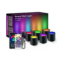 Світлодіодна лампа Infinity RGB Intelligent wall lamp Black 6 pcs with Bluetooth European plug with app