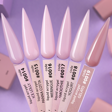 Рідкий акригель DNKa Liquid Acrygel No0019 Geloto, 15 мл запорошений рожевий без пензлика, фото 1