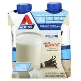 Atkins, Насыщенный протеином коктейль, кремовая ваниль, 4 коктейля, по 325 мл (11 жидк. Унций) Днепр