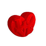 Скарбничка у формі серця Love червона з дефектами, фото 3