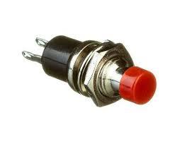 Кнопка Daier PBS-105, OFF-(ON), 2pin, 0,5A 250V, червона