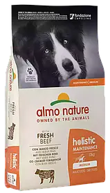 Almo Nature Holistic  сухий корм для дорослих собак середніх порід ЯЛОВИЧИНА,12кг