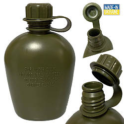 Фляга армійська 1л (фляга тактична польова індивідуальна) олива