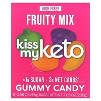 Kiss My Keto, Жувальні цукерки, фруктова суміш, 8 пакетиків по 25 г (0,88 унції) в Україні
