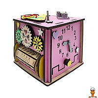 Развивающая игрушка бизикуб temple group, розовый, детская, от 1 года, Temple Group TG270876